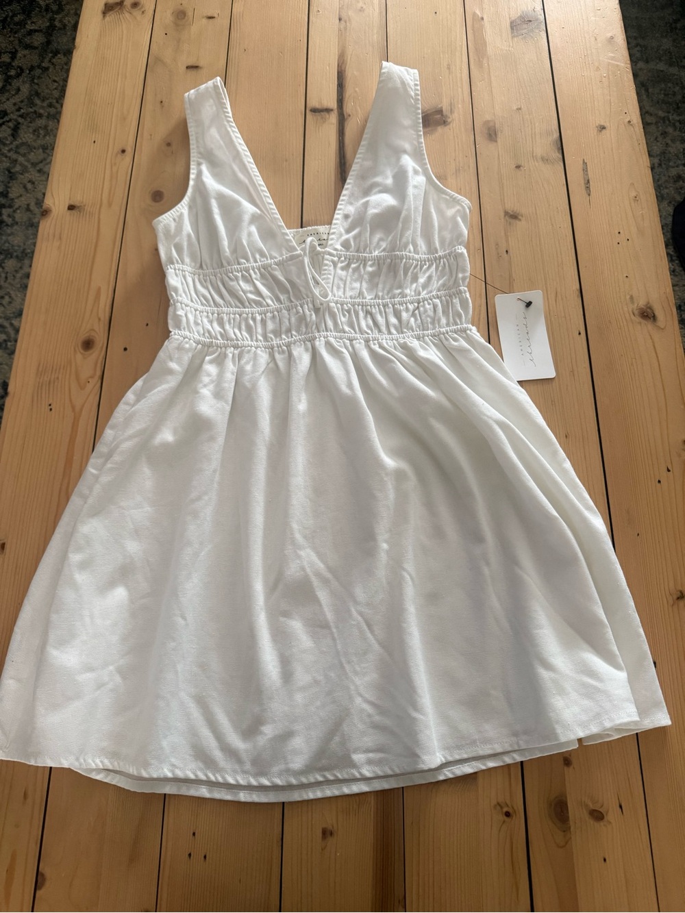 American Threads smocked Waist mini dress size S NWT